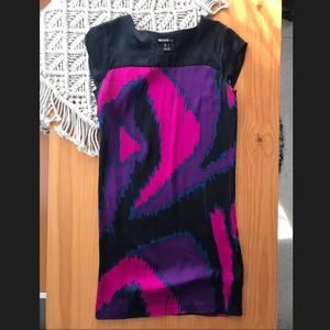 Vibrant silk shift dress